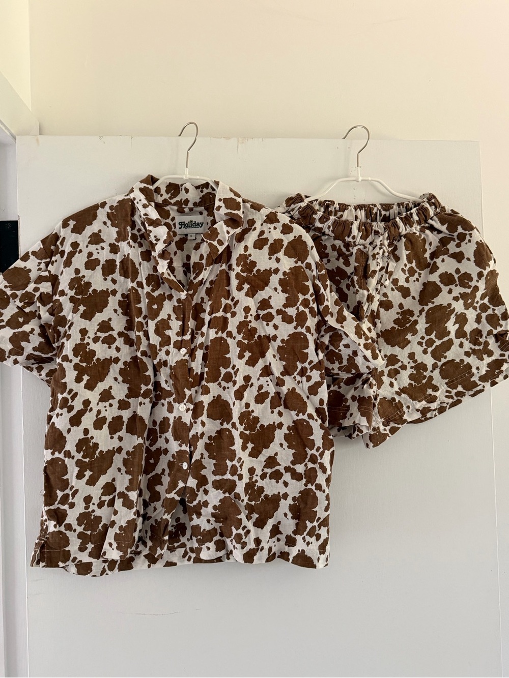 Holiday Pyjama Set- Cowhide, Small - Picture 2 of 4